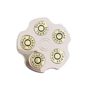 Bright Silver Spinner Spinning Belt Buckle