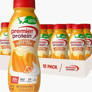 Premier Protein Shake, Strawberries & Cream, 30g Protein, No Added Sugar, 24 Vitamins & Minerals to Support Immune Health, 11.5 fl oz, 12 Pack