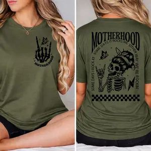 Motherhood: Sometimes I Rock It T Shirt For Women, Perfect Unisex Cotton Tee For Moms, Great For Mother's Day, Unisex Casual Graphic T-Shirts