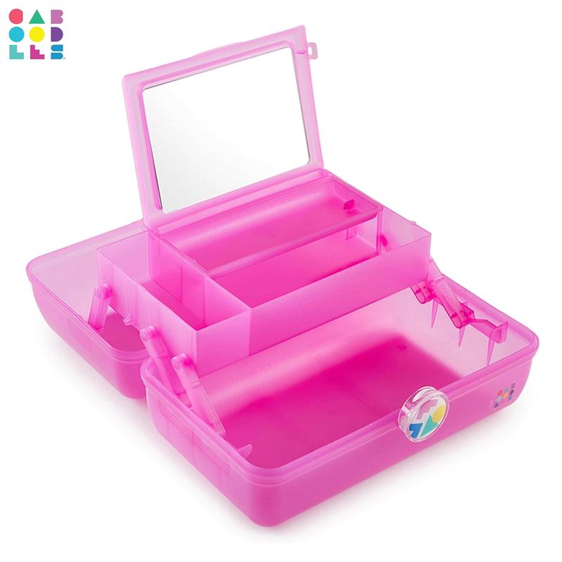 Caboodles Girl Makeup Box, Hot Pink Sparkle, Hard Plastic Makeup Organizer Box, Built-In Mirror, Secure Latch for Safe , Spacious Storage for Large Items Plano Molding Company - Caboodles Div