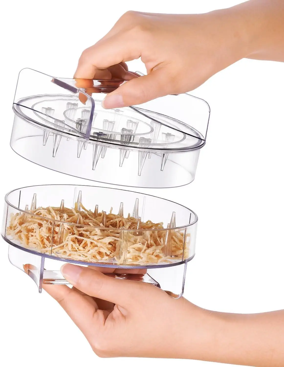 Chicken Shredder - Clear Chicken Shredder Tool Twist, Meat Shredder Tool Twist, Chicken Breast Food Shredded Tool Twist Machine for Dog and Cat Food Meal Prep MANBA