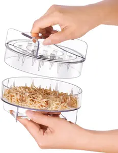Chicken Shredder - Clear Chicken Shredder Tool Twist, Meat Shredder Tool Twist, Chicken Breast Food Shredded Tool Twist Machine for Dog and Cat Food Meal Prep MANBA