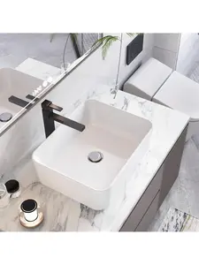 White L Rectangular Undermount Bathroom Sinks - 3 Undermount Vanity Options with Overflow Dimensions (19" x 15", 20" x 15", 22" x 16")