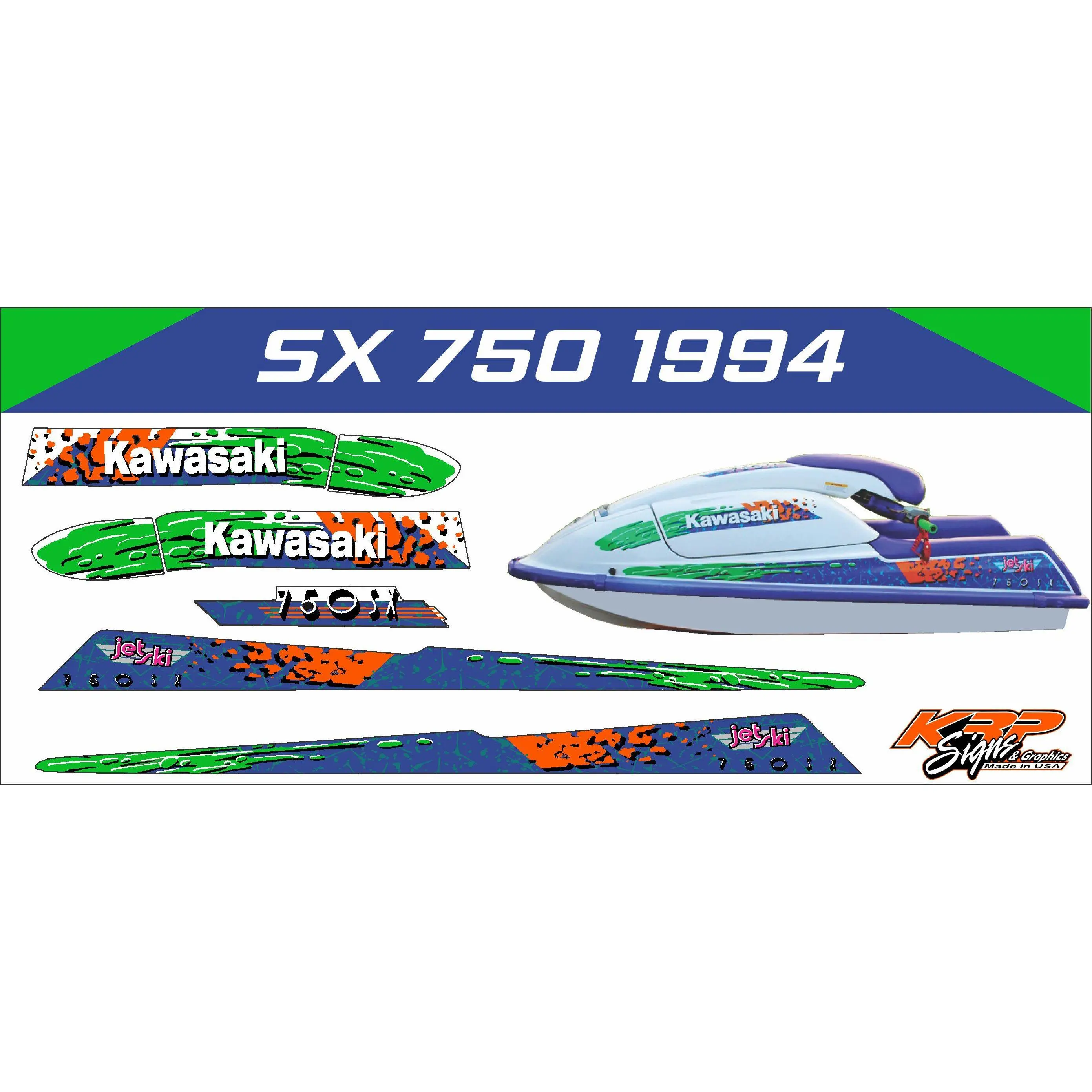 Kawasaki SX 750 1999 Graphics / Decal / Sticker Kit