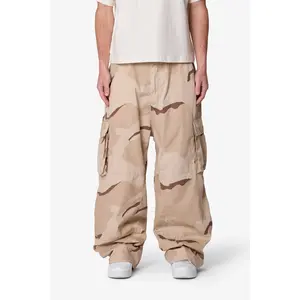 mnml Mega Baggy Military Cargo Pants - Desert Camo