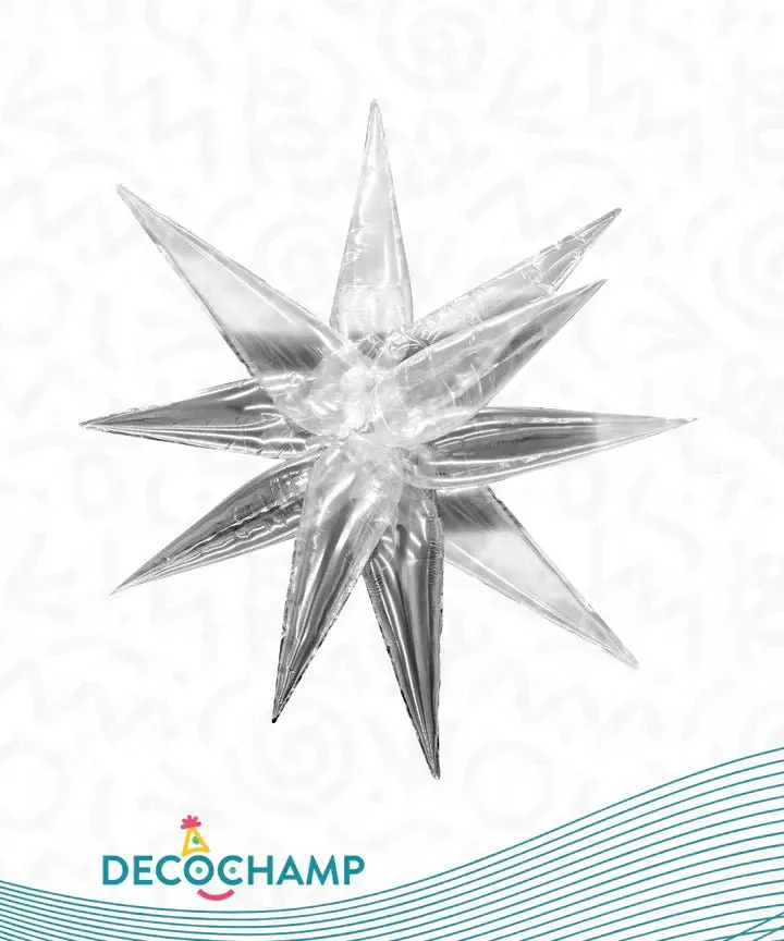 Starburst Clear 3D Foil Balloon - 40" in.