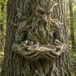 Unique Bigfoot Bird Feeder, Designed for Wild Birds, Fun Forest Artificial Landscape, Attracts More Birds, Durable Outdoor Use