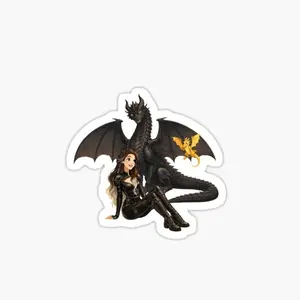 Fourth Wing Sticker, inyl Die-Cut Stickers for Kindle Laptop Water Bottle Decor