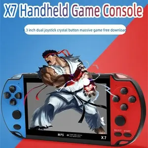 X7 4.3-inch handheld game console, dual joystick design, 8GB memory and 1000 games, equipped with MP5 gamepad and TV output interface, Handheld Gaming Console
