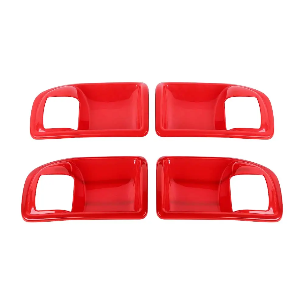 Inner Door Handle Bowl Cover Decor Trim, Car Interior Accessory, for 2011-2017 Jeep Wrangler JK Car Decorations Car Door Protector