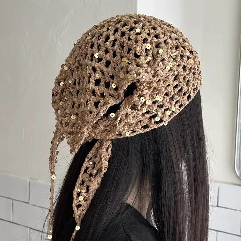 Perverze Scalloped Crochet Headdress 帽子 crochet headdress - TikTok Shop