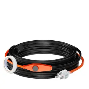 VEVOR Pipe Heating Cable, 30FT 7W/FT Heat Tape for Pipes with Built-in Thermostat, Water Pipe Heat Cable Protects PVC Hose, Metal and Plastic Pipe from FreezingSummervibes