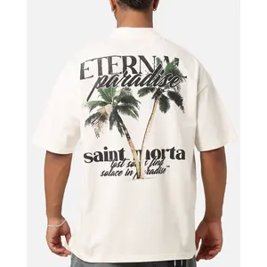 Saint Morta Paradise Mock Neck T-Shirt Off White
