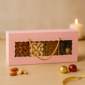 Pink Hamper Gift Boxes with Twine Handle