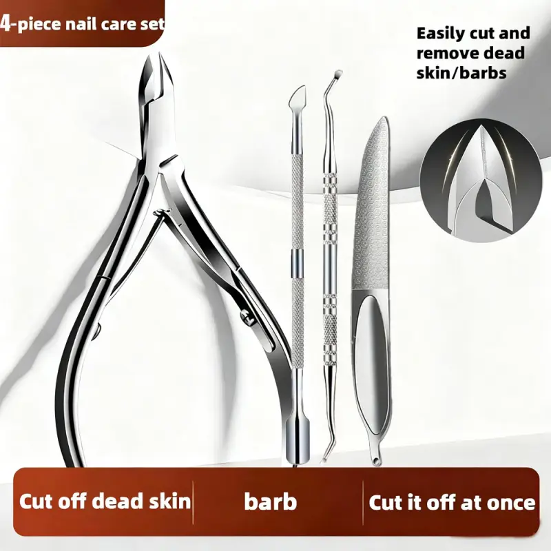 1/3/4-piece stainless steel dead skin and callus cutter, professional nail salon knife, callus trimmer, nail clipper, professional nail care tool
