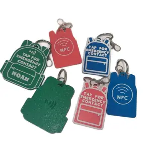 Emergency Contact Backpack Tag | NFC Backpack Tag | NFC Keychain | Emergency Contact NFC Keychain