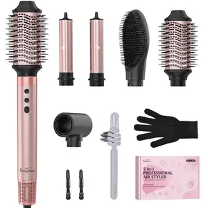 Brightup 5-in-1 Automatic Hair Styler, Multifunctional Styling Tool for Curling, Blow-Drying & Volumizing, Hot & Cold Air with Multiple Settings, Holiday Gift MothersDayGift