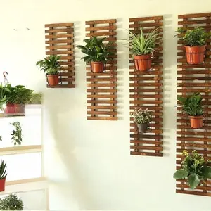 Solid Wood Flower Stands - Customized Hanging Decorative Stands for Indoor & Outdoor Living Rooms, 23.62 x 11.81 Inch, Traditional  Decor