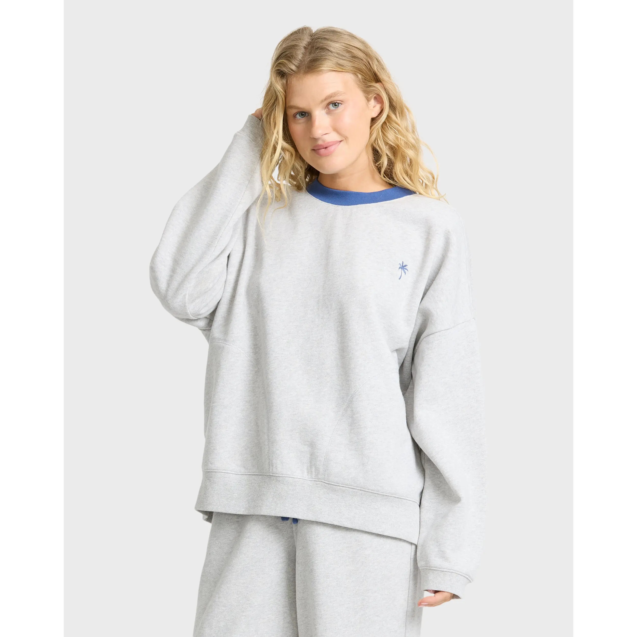 Sunset Palm Crewneck Sweatshirt - Heather Gray Sunset Palm Crewneck Sweatshirt - Heather Gray