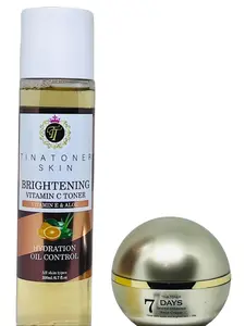 TINA TONER Vitamin C Face Cream & Toner with Aloe