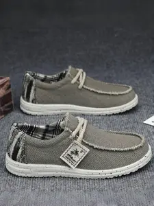 Men's Casual Plain Flat Slip on Loafers, Lightweight Breathable Comfortable Walking Shoes, Outdoor Sports Shoes for Men, Footwear