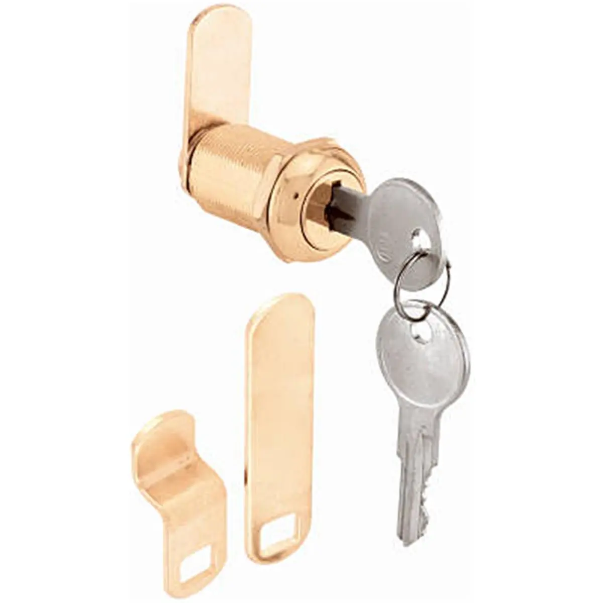 212 MAIN Brass Door Lock - Keyed Alike Cylinder Lock with 1-1/8 in. Cylinder, Steel Cams, Plated Die Cast Housing, Maximum Security, Brass Finish for Sailing Metal/Wood Cabinets & Drawers, Door Locks, Keys