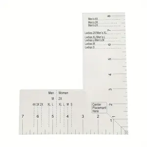 Acrylic Sewing Ruler Guide Tool, Sewing Supplies Crafts, Front & Back Measurement Design, Left Chest Logo Placement, Adult Male Female Acrylic Ruler, Sewing Tools
