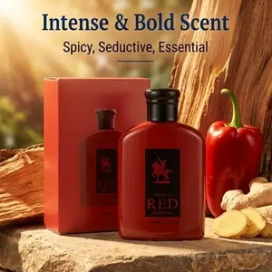 DOUBLE RED ESSENTIAL Men's Perfume 100ml | Long-lasting fragrance that lasts all day | Premium red bottle gift set | Perfect for business, commuting, and dates | Ideal birthday and holiday gift for your boyfriend or husband
