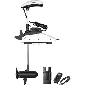 VEVOR Electric Trolling Motor, 55lbs Thrust with GPS, 10 - Speed Bow Mounted Saltwater Outboard Boat Motor with Remote Control LCD Battery Indicator, for Kayaks, Fishing Boats, 36 - Inch ShaftVEVOR Super Brand Day