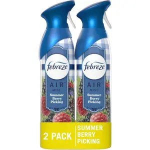 Febreze Air Freshener Spray, Odor-Fighting Room Spray, Summer Berry Picking Scent, 8.8oz, 2 Count