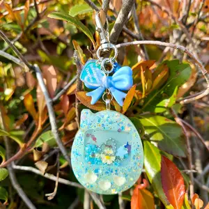 Blue Tamagotchi Liquid Shaker Charm