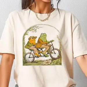 Frog And Toad 90s Graphic Shirt, Frog And Toad Sweatshirt, Nature Shirt, Comfort Frog T-Shirt, Bike Lovers Shirt, Classic Book Shirt