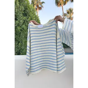 Endless Summer Oversized Sweater in Coastal Blue