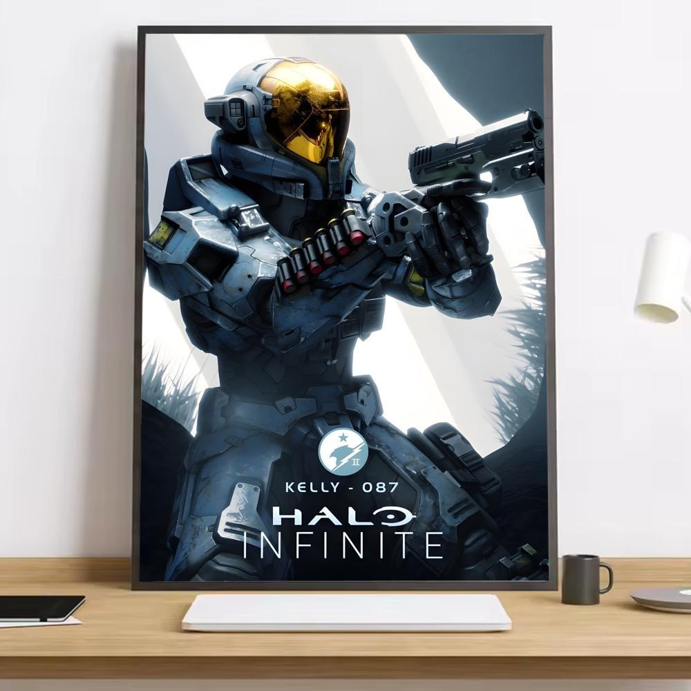 Game H-Halo Cool I-InfiniteS Painting Calligraphy HD Canvas Poster living room bedroom bar aesthetic decoration