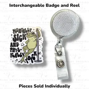 Sick and Thick Interchangeable Badge Button with Reel Option