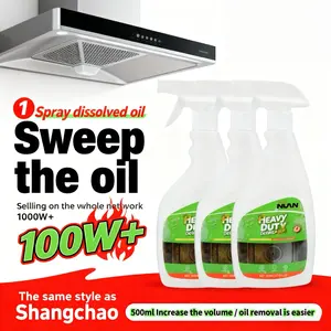 Heavy-Duty Kitchen Cleaner Spray, Multi-Surface Degreaser for Oven, Microwave, Sink and Countertops, Quick Stain Remover, Anti-Bacterial and Eco-Friendly