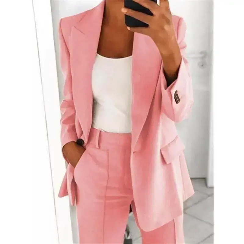 Women's Two Piece Sets Pants Suits Dressy Business Casual Outfits Professional Blazer Pantsuits Set Work Office Women's Two Piece Sets Pants Suits Dressy Business Casual Outfits Professional Blazer Pantsuits Set Work Office