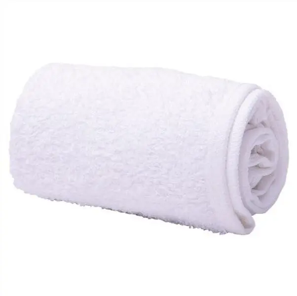 Household Soft 'n Style Terry Cloth Hand Towel - Reusable, Water-Absorbent, Machine Washable, Tumble Dry, 8"x24" Compact White Towel for Dry Hands Care - Ideal for Barber, Workstation Use