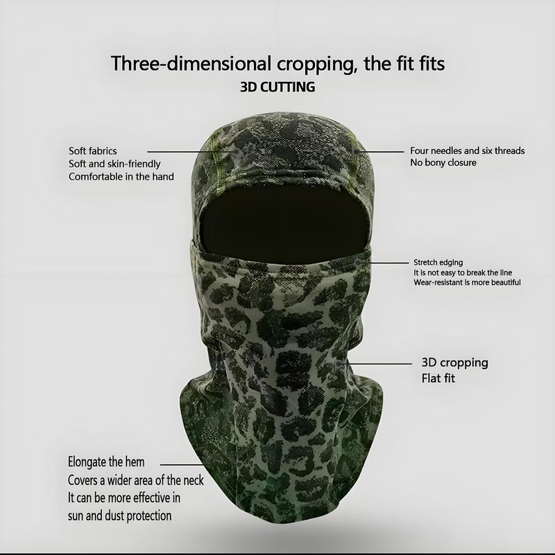 Color Changing Rasta Balaclava - Shiesty Style Heat Reactive Leopard Ski Mask for Men & Women - Warm Face Cover for Hip Hop Fans, Winter Sports & Outdoor Thermochromic Technology