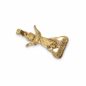 14K Gold Cristo Yo Reinare Religious Pendant