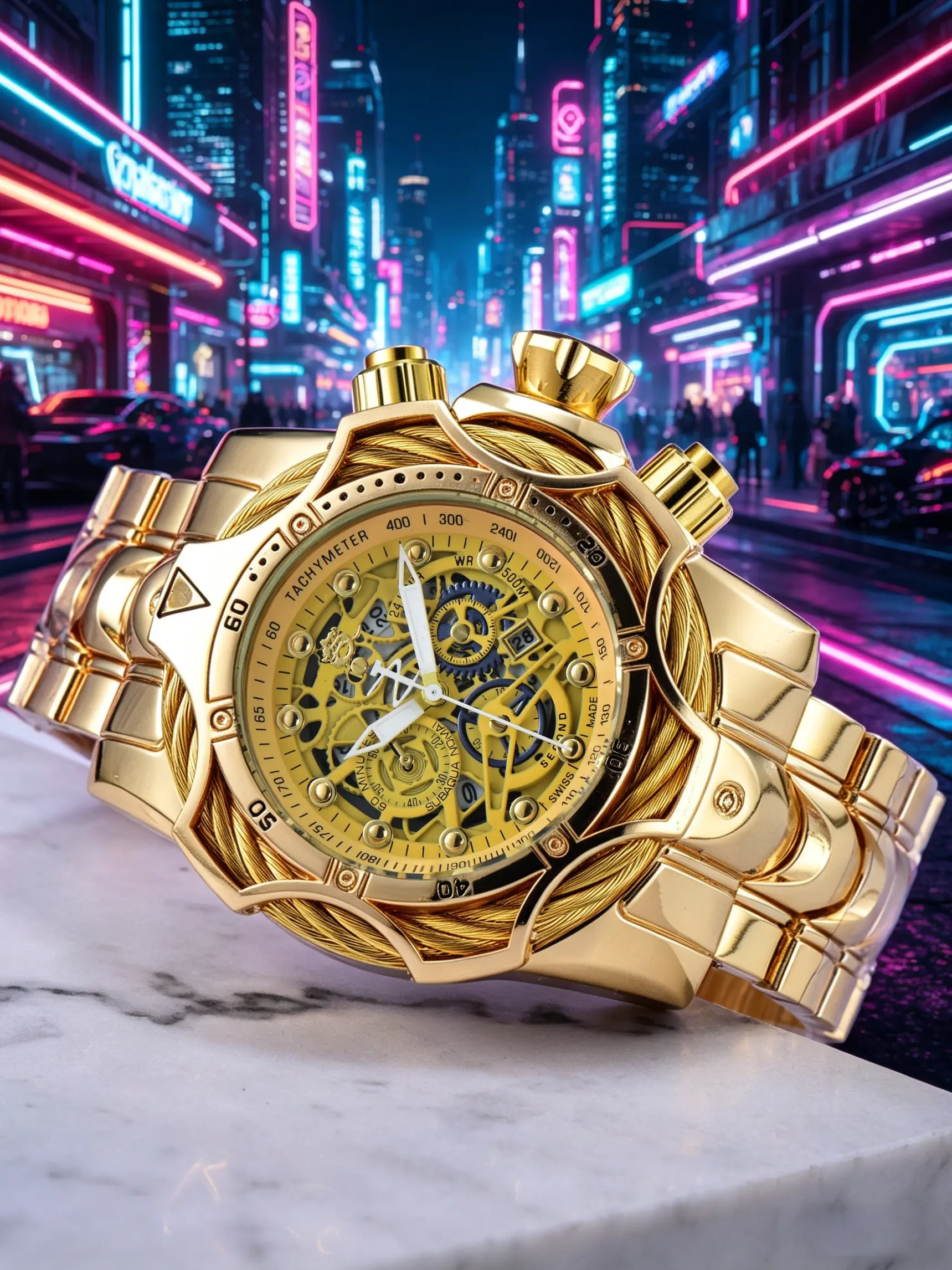Vintage Industrial Punk Men's Analog Watch, Royal Style Street Fashion, Street Trend Quartz Watch, Elegant Gift Box Included, Perfect Men's Present, Analog Quartz Watches, Analogue Quartz Watch