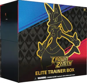 Pokemon TCG ETB: Crown Zenith Elite Trainer Box - Includes 10 Booster Packs, 45 Cards, 6 Dices & 1 Guide, Compatible with 10 Pokémon ETB sealed english tcg