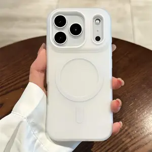 For Magsafe Magnetic Wireless Charging Silicone Jelly Colorful Case For  17 16 15 14 13 12 11 Pro Max 17 Protection Cover