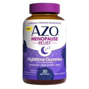 AZO Menopause Relief Nighttime Gummies - Mixed Berry Nighttime Wellness Gummies for Evening Routine Support