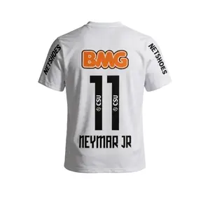 Neymar 2012 13 Home White Retro No.11 Short Sleeved Soccer Jerseys