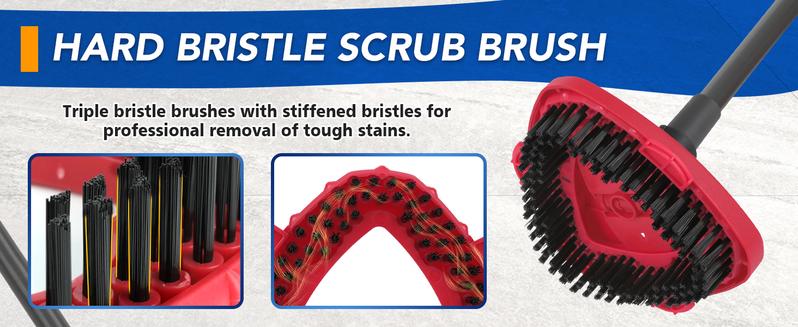 Scrub Brush Head Refills for O-Cedar EasyWring Spin Mop 1 Tank System Cleaning Spin Mop Refill for Velida ocedar Base Scrubber Brush for Shower mop