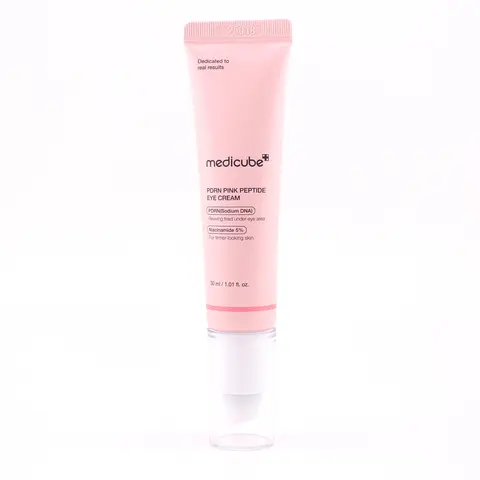 Medicube PDRN Pink Peptide Eye Cream (30ml) - PDRN Peptides, Hyaluronic, Anti-Aging, Brightening Formula That Hydrates Skin, Collagen, All Skin Types