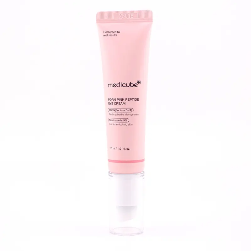Medicube PDRN Pink Peptide Eye Cream (30ml) - PDRN Peptides, Hyaluronic, Anti-Aging, Brightening Formula That Hydrates Skin, Collagen, All Skin Types