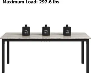 Narrow Dining Table for 6 to 8 People 71 Inch Long Wooden Dining Table Kitchen Tables with Sturdy Metal Frame Rustic Finish Seats 6 Rectangular Counter for Dinner Kitchen