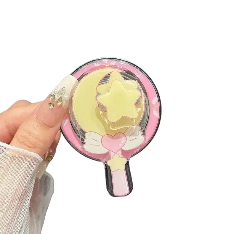 Korean 3D Facial Moon Stars MagSafe Magnetic Phone Grip, Foldable Tok Stand & Wireless Charging Holder for iPhone